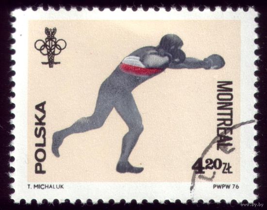 1 марка 1976 год Польша Бокс 2455