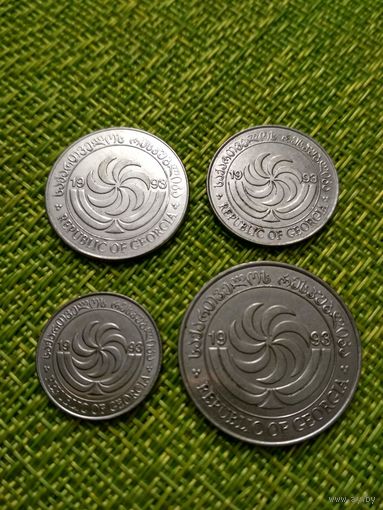 Грузия набор монет 4 шт 2,5,10,20 1993