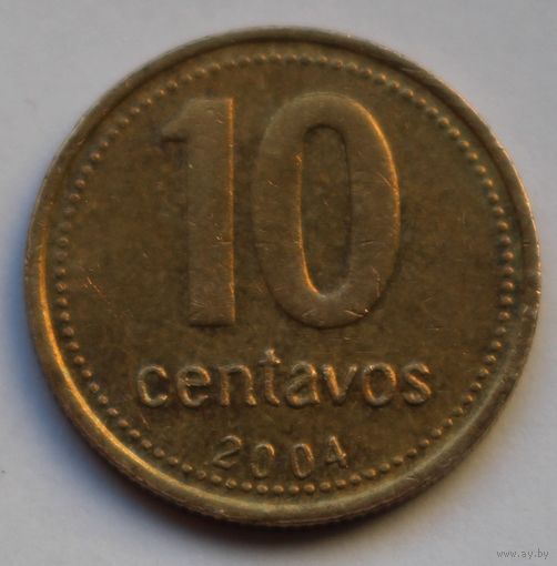 Аргентина, 10 сентаво 2004 г.