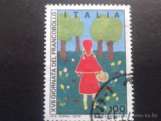 Италия 1975 день марки, рисунок детей