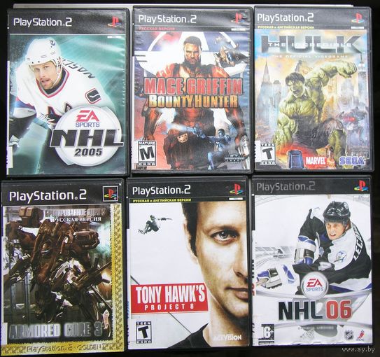 Игры ( 6 шт. ) для  Sony PlayStation 2  б/у набор 3