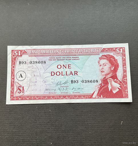 Восточные Карибы 1 доллар 1964 г. Антигуа