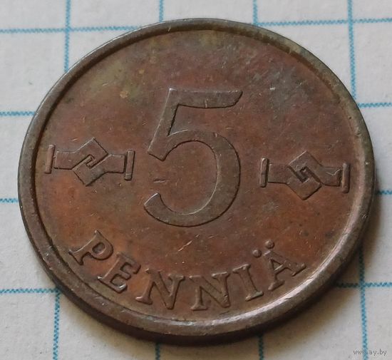 Финляндия 5 пенни, 1972      ( 3-3-3 )