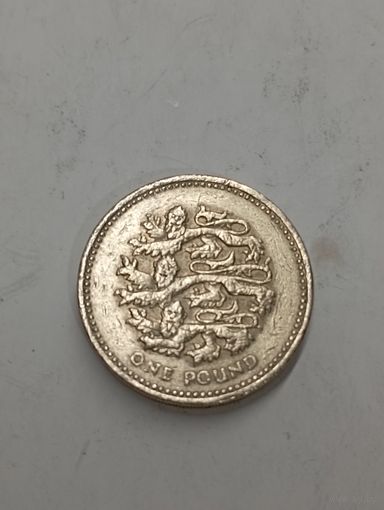 Великобритания. 1 фунт 2002 г символ Англии