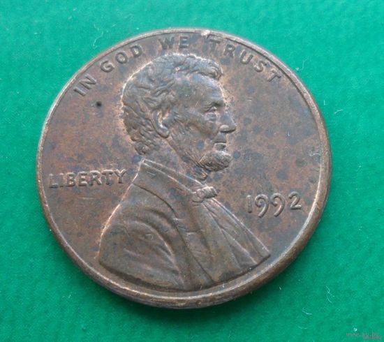 1 цент США 1992 г.в.
