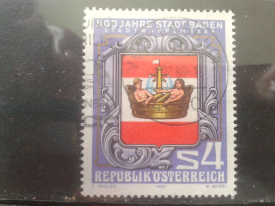 Австрия 1980 500 лет г. Баден, герб города