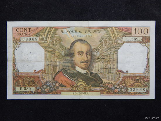 Франция 100 франков 1971г.
