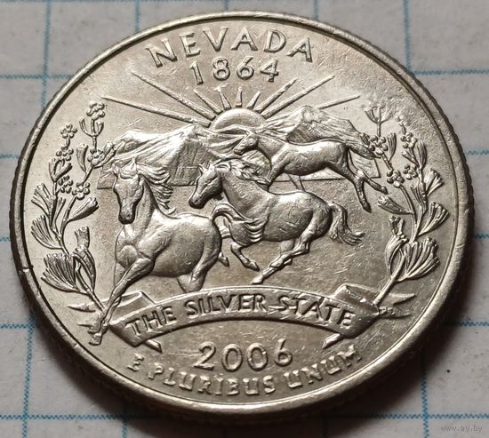 США 1/4 доллара, 2006 Квотер штата Невада       P       ( 2-7-7 )