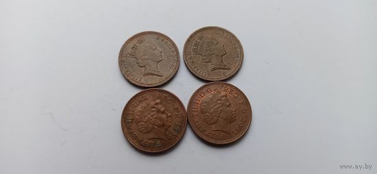 1 пенни Великобритания 1986,1987,1998,2005