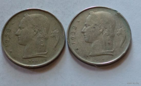 Бельгия. 1 франк 1952 года.