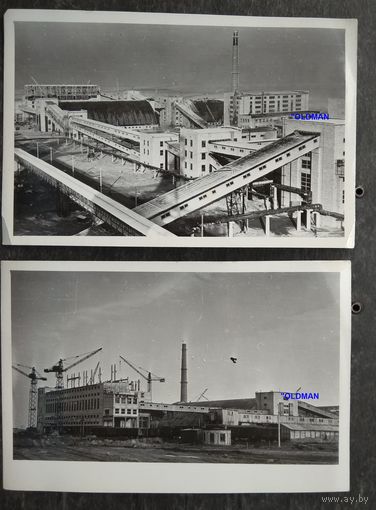 Солигорский калийный комбинат. Строительство. 9 фото 1960-х г. 12х18 см.