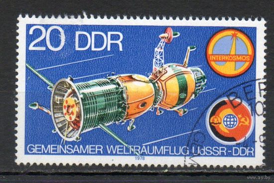 Полет в космос третьего международного экипажа ГДР 1978 год серия из 1 марки