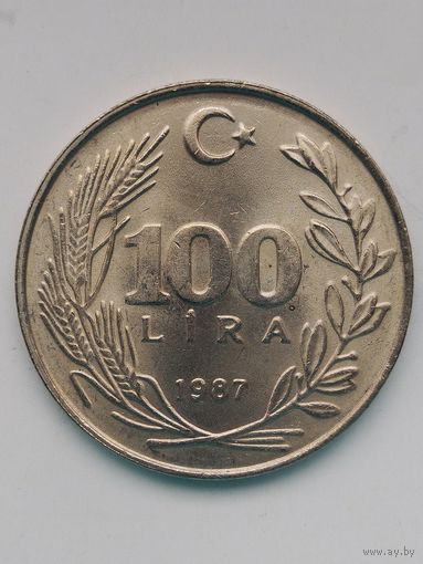 Турция 100 лир 1987 г., без мц. -UNC-