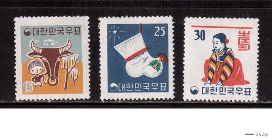 Корея-1960, (Мих.318-320) ** , Рождество, Новый Год