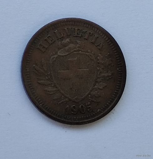 Швейцария 1 раппен, 1905 7-5-28