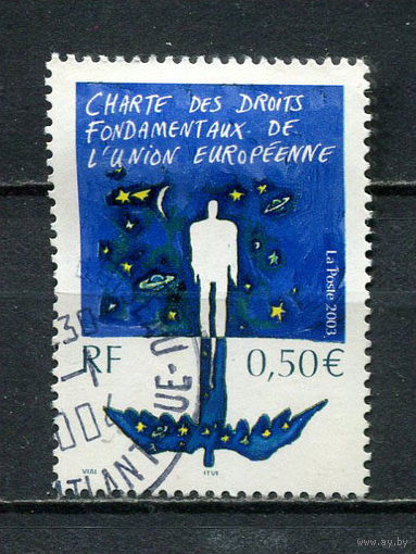 Франция - 2003 - Хартия основных прав Европейского союза - [Mi. 3694] - полная серия - 1 марка. Гашеная.  (Лот 73EN)-T5P3
