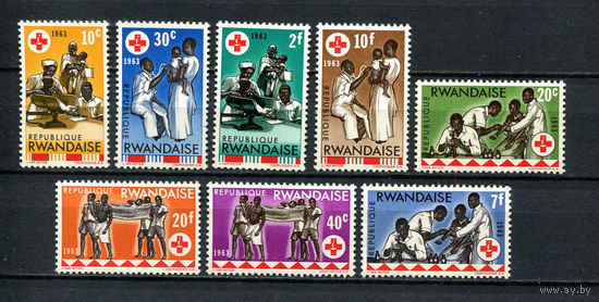 Руанда - 1963 - Красный крест - [Mi. 44-51] - полная серия - 8 марок. MNH.  (Лот 106CK)