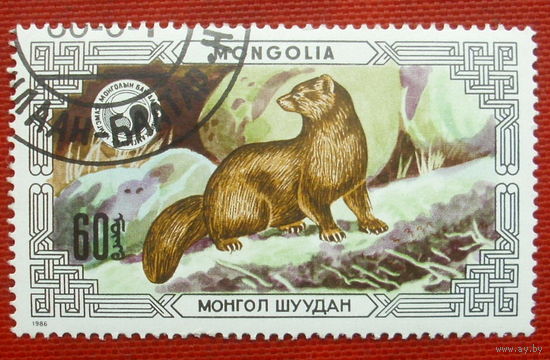 Монголия. Фауна. ( 1 марка ) 1986 года. 4-12.