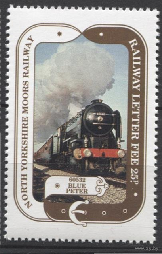 Великобритания (NYMR) 1992 год. Железная дорога в Норт-Йоркшире. Поезд. Паровоз. Локомотив. **