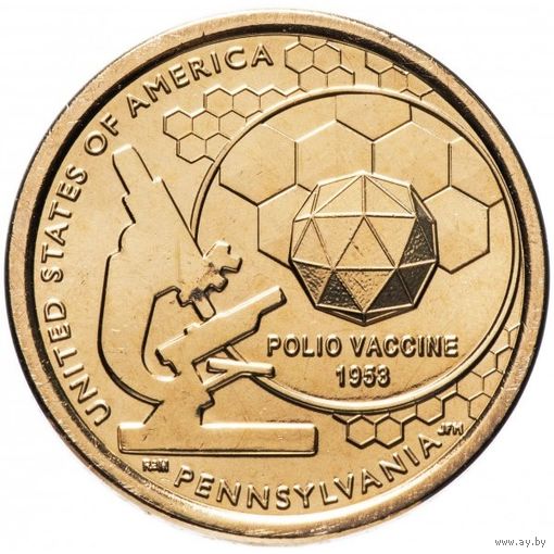 США 1 доллар, 2019 P Вакцина против полиомиелита