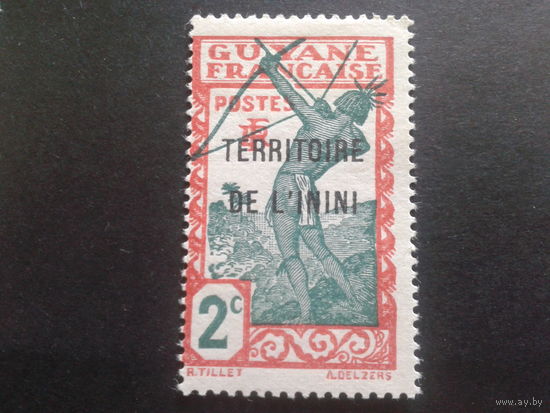 Инини надпечатка на Гвиане фр. колония 1932