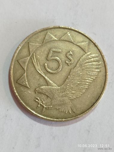 Намибия 5 долларов  2012 года .