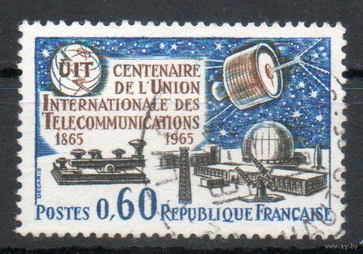 100-летие Международного союза электросвязи (ITU) Франция 1965 год серия из 1 марки