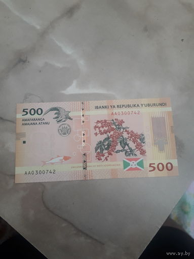 БУРУНДИ 500 франков 2015 год