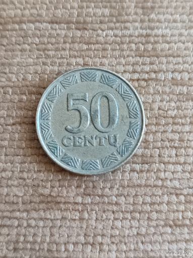 Литва. 50 центов 1997 года.