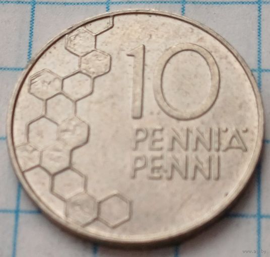 Финляндия 10 пенни, 1991     ( 2-3-3 )