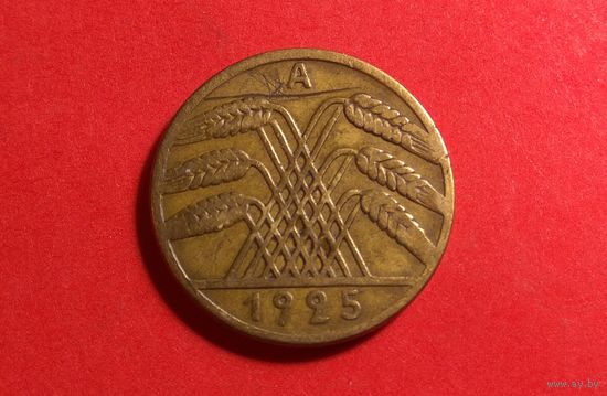 10 пфеннигов 1925 A. Германия. Веймарская республика (Рейхcмарка).