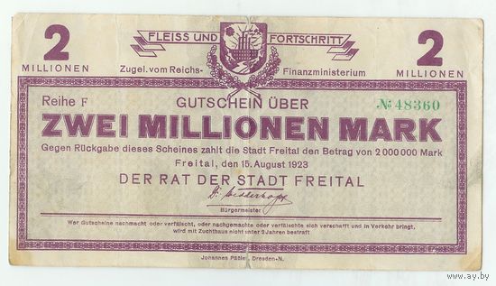 Германия, 2 000 000 марок 1923 год.