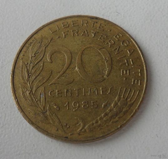20 сантим Франция 1985 г.в.