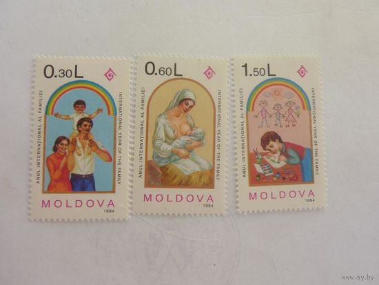 Молдова Молдавия 1994 Год семьи 130-132 MNH
