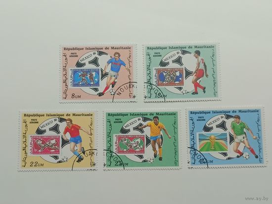 Мавритания 1986. Авиапочта - Чемпионат мира по футболу - Мексика, 1986 г.. Полная серия