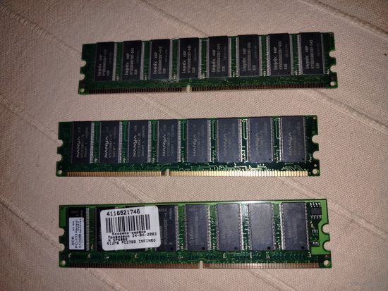 Оперативная память DDR PC-333 512MB PC2700 Infineon, BUDA84A DDR256M, B6U800 NYNIX