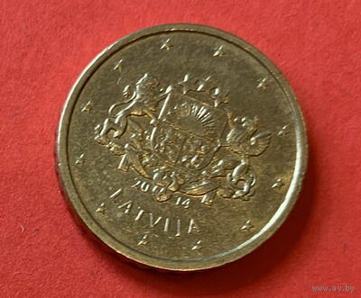 Латвия, 10 евроцентов 2014г.