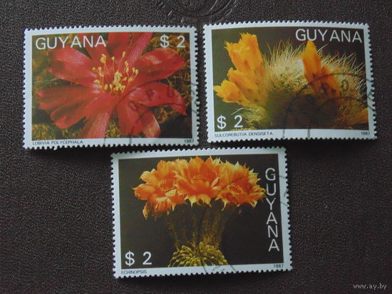 Гайана 1987 г. Цветы.