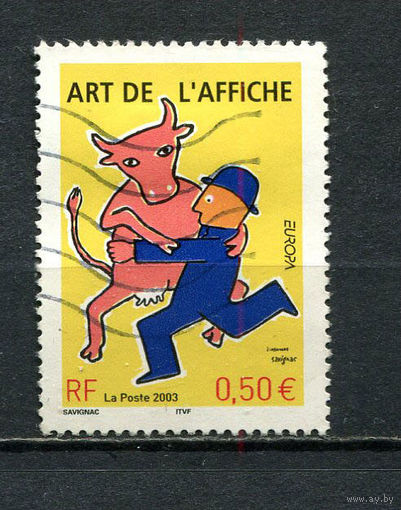Франция - 2003 - Европа (C.E.P.T.) – Плакаты - [Mi. 3695] - полная серия - 1 марка. Гашеная.  (Лот 74EN)-T5P3