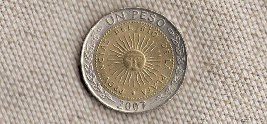 Аргентина 1 песо 2007 биметалл