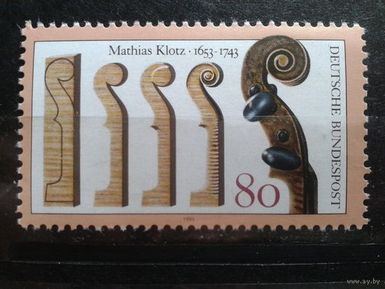 Германия 1993 Грифы муз. инструментов** Михель-1,4 евро