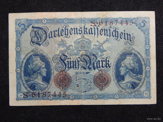 Германия 5 марок 1914г.