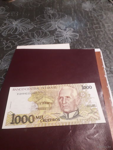 БРАЗИЛИЯ 1000 крузейро 1990 год