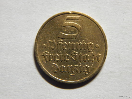Германия Данциг 5 пфеннигов 1932г
