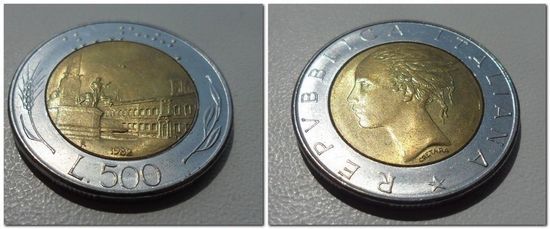 500 лир Италия 1982 г.в. KM# 111, 500 LIRE, из коллекции