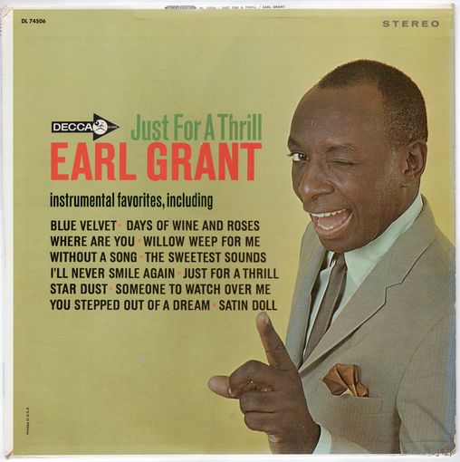 LP Earl Grant 'Just for a Thrill'