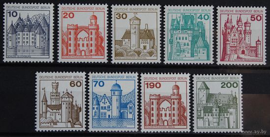Крепости и замки, Германия (Берлин), 1977 год, 9 марок