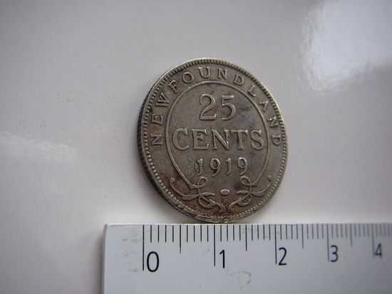 Ньюфаундленд. 25 центов. 1919 г. Георг V