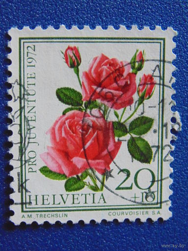 Швейцария 1972 г. Розы.