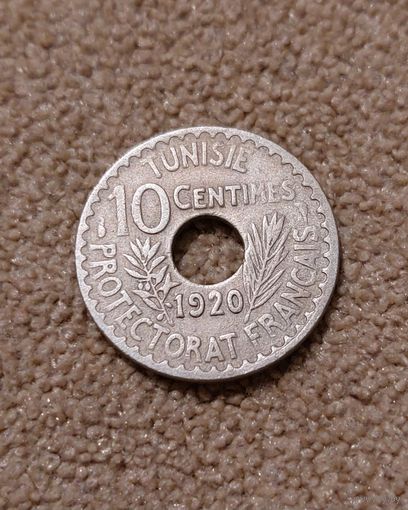 Тунис 10 сантимов, 1338 (1920)